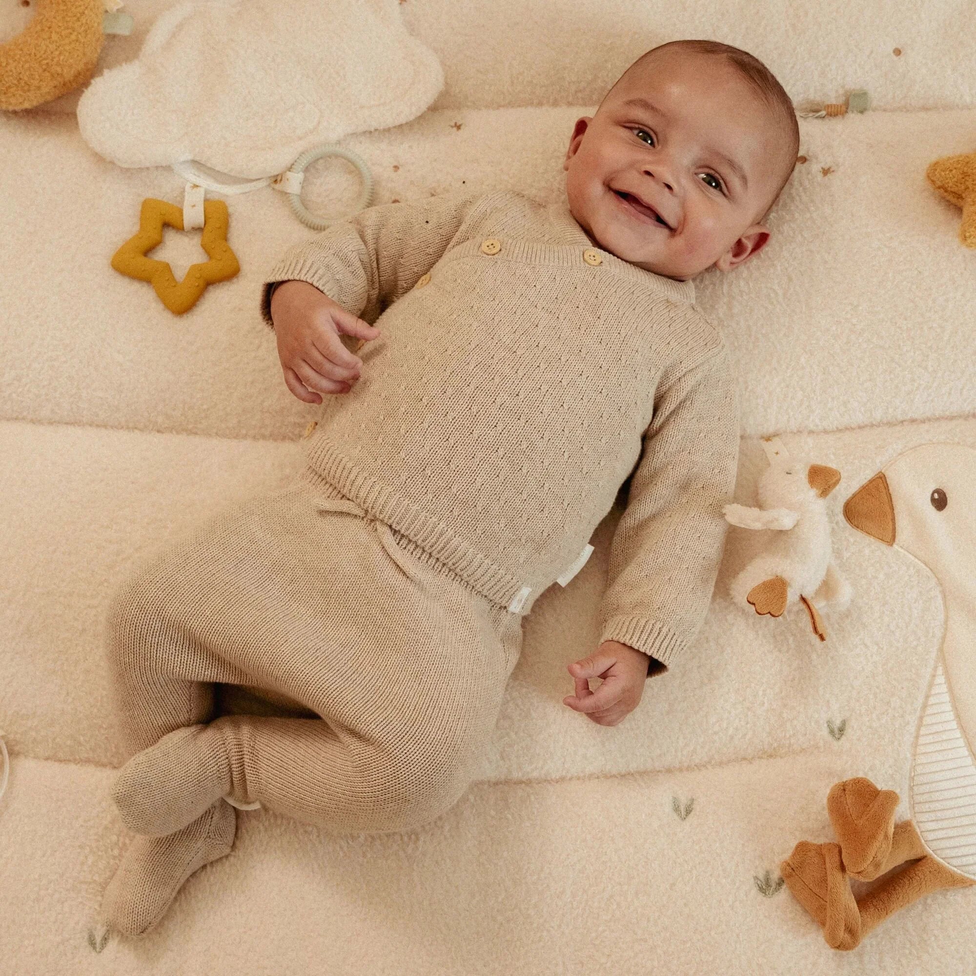 Gebreide broek - Beige - Newborn Naturals