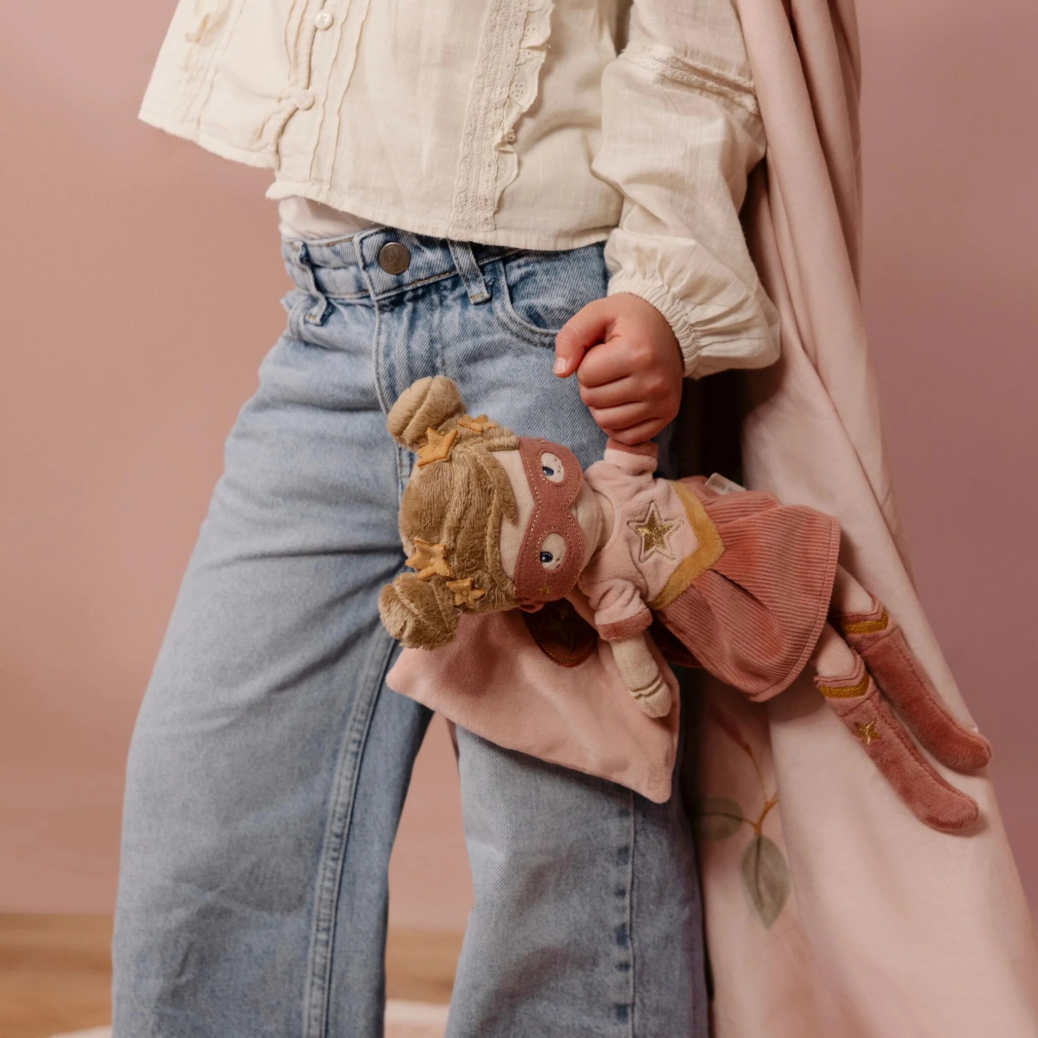 Knuffelpop Superheld Rosa - 35 cm