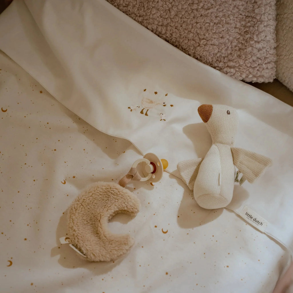 Wieglaken - Wit - Newborn Naturals - Little Goose