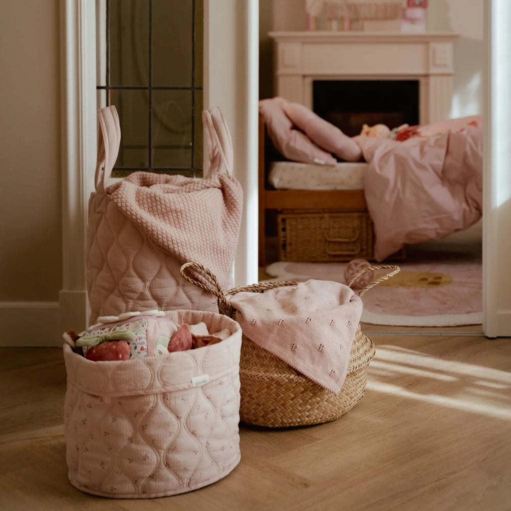 Gebreid ledikantdeken - Fleece - Roze - Essentials