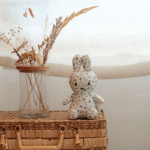 nijntje knuffel all-over print 15 cm - Blauw - Lucky Leaves