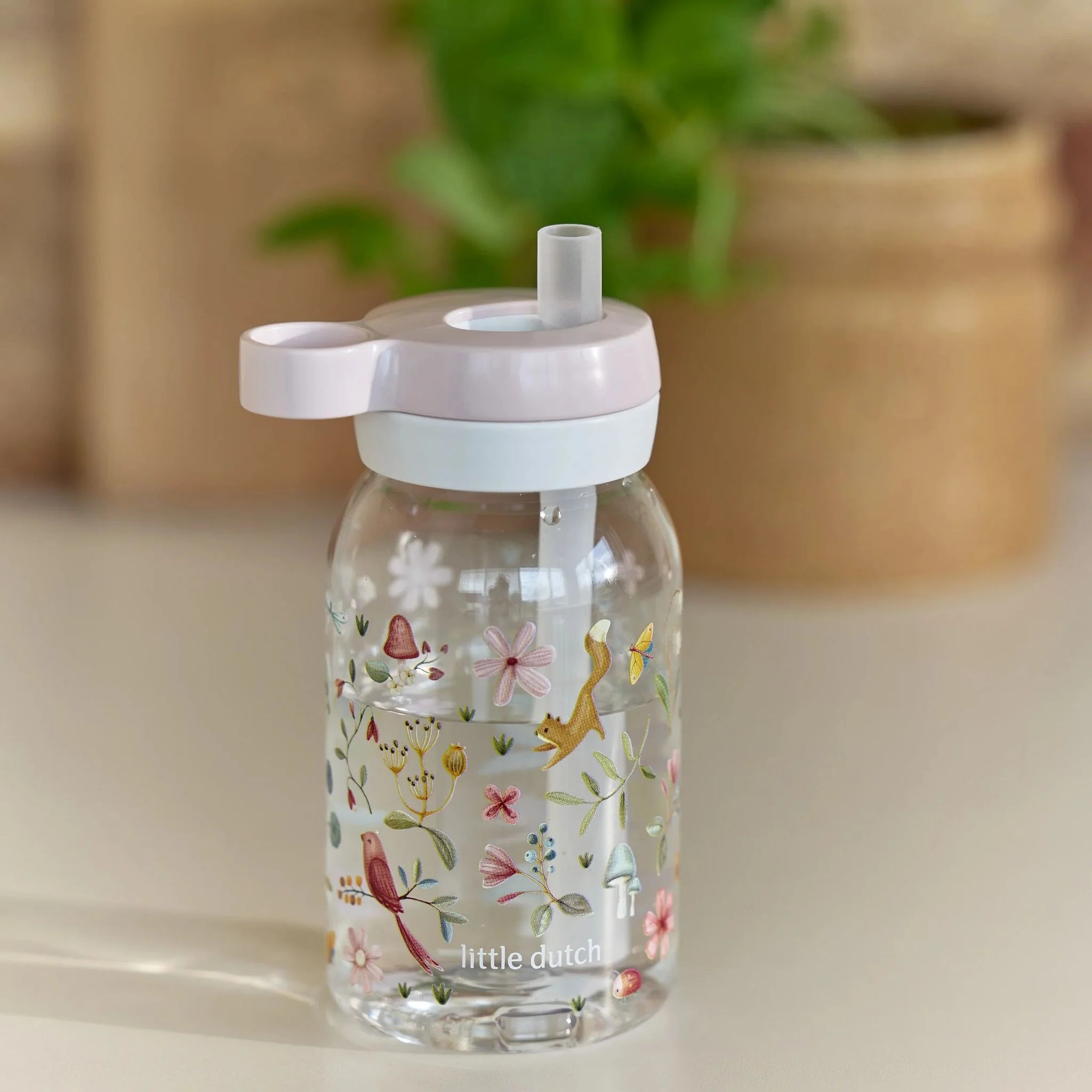 Mepal Drinkfles met rietje 450 ml - Roze