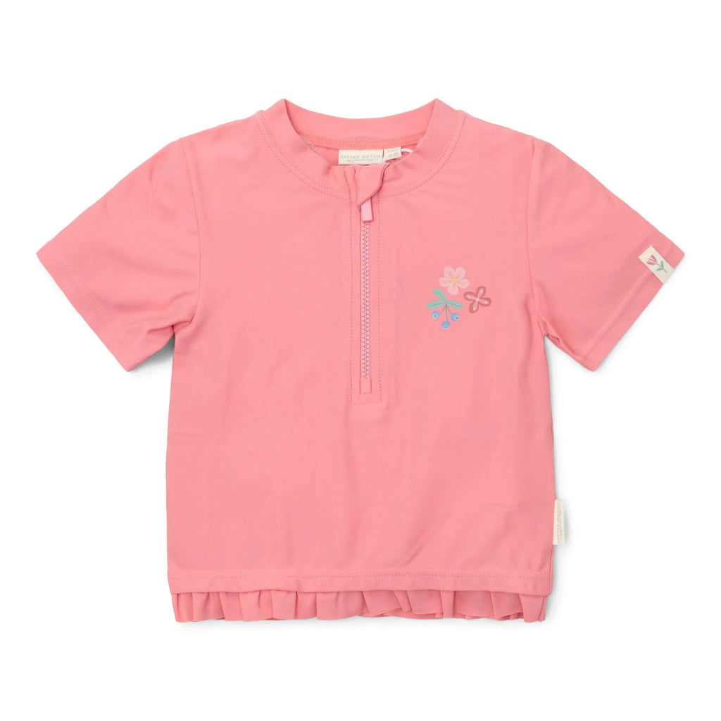 Zwemshirt korte mouw - Roze - Sunny Flowers