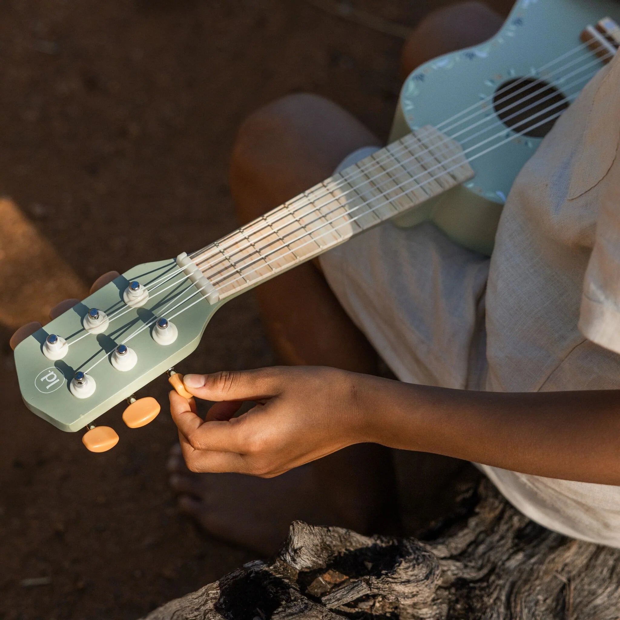 Houten gitaar - Groen - Safari Friends