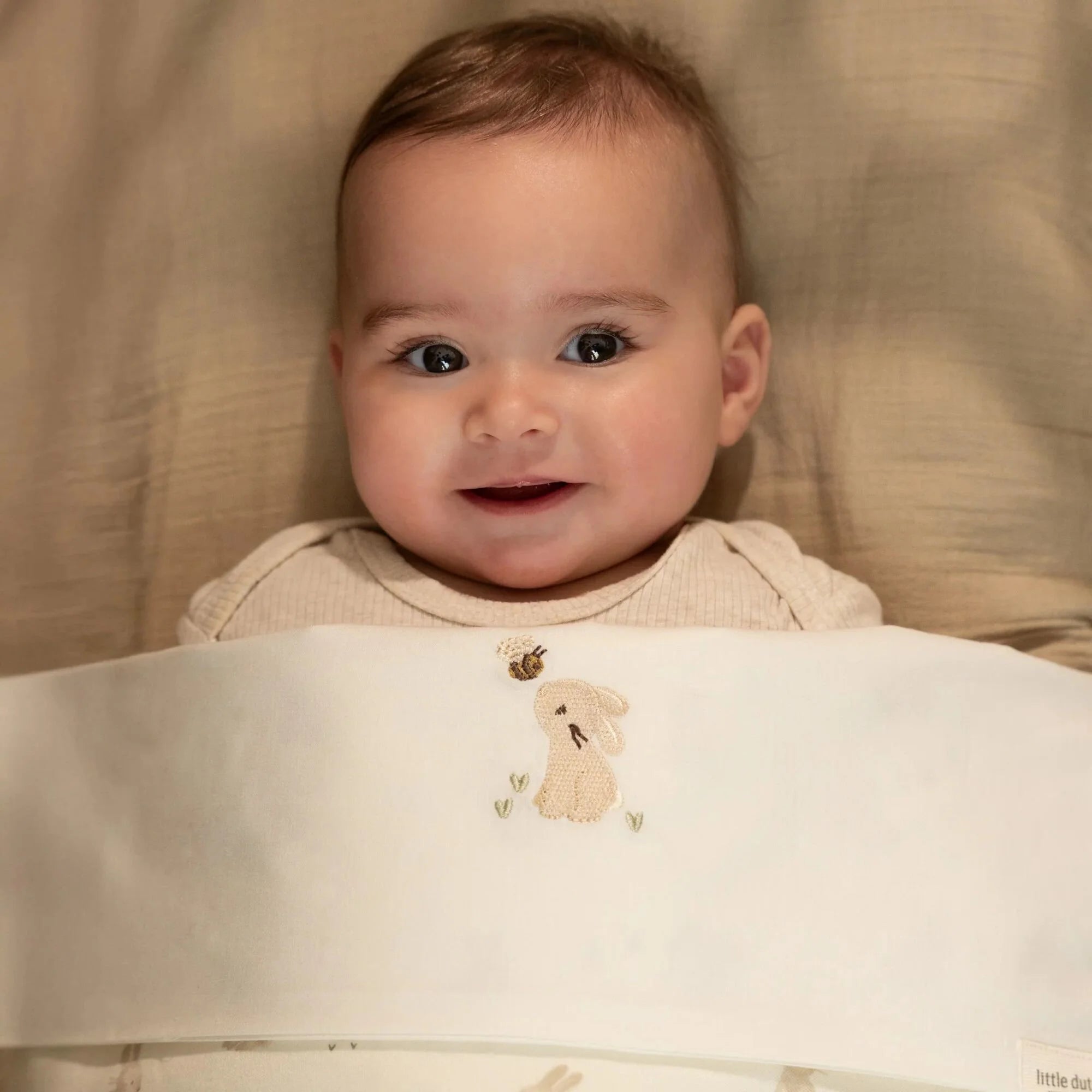 Ledikantlaken - Wit - Newborn Naturals - Baby Bunny