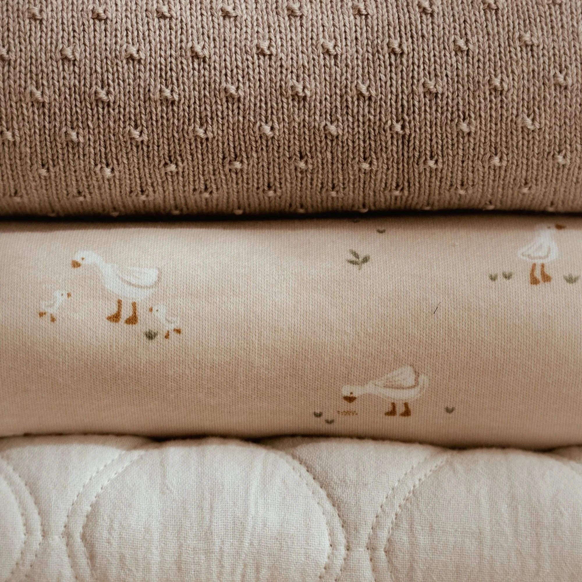 Wiegdeken - Fleece - Beige - Newborn Naturals - Little Goose