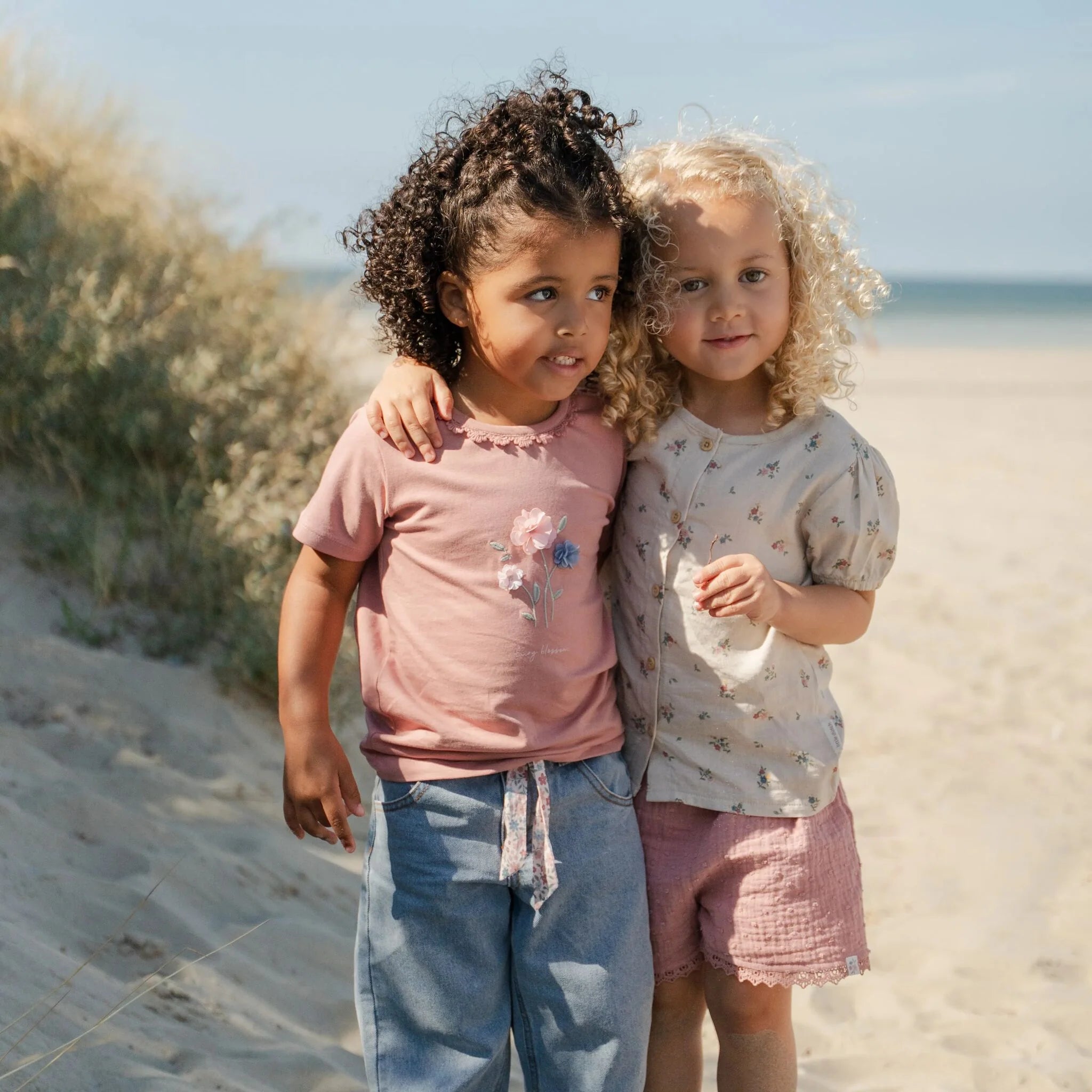 Blouse - Korte mouw - Zand