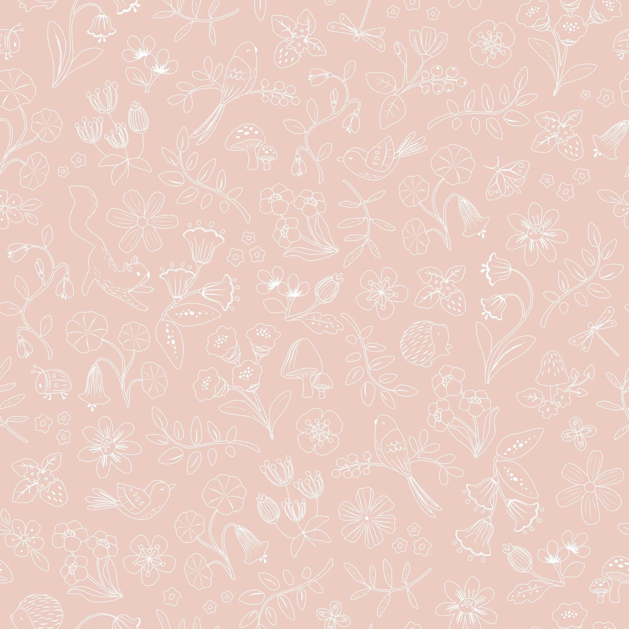 Behangstaal vliesbehang – Roze – Fairy Friends – Fairy Wonder
