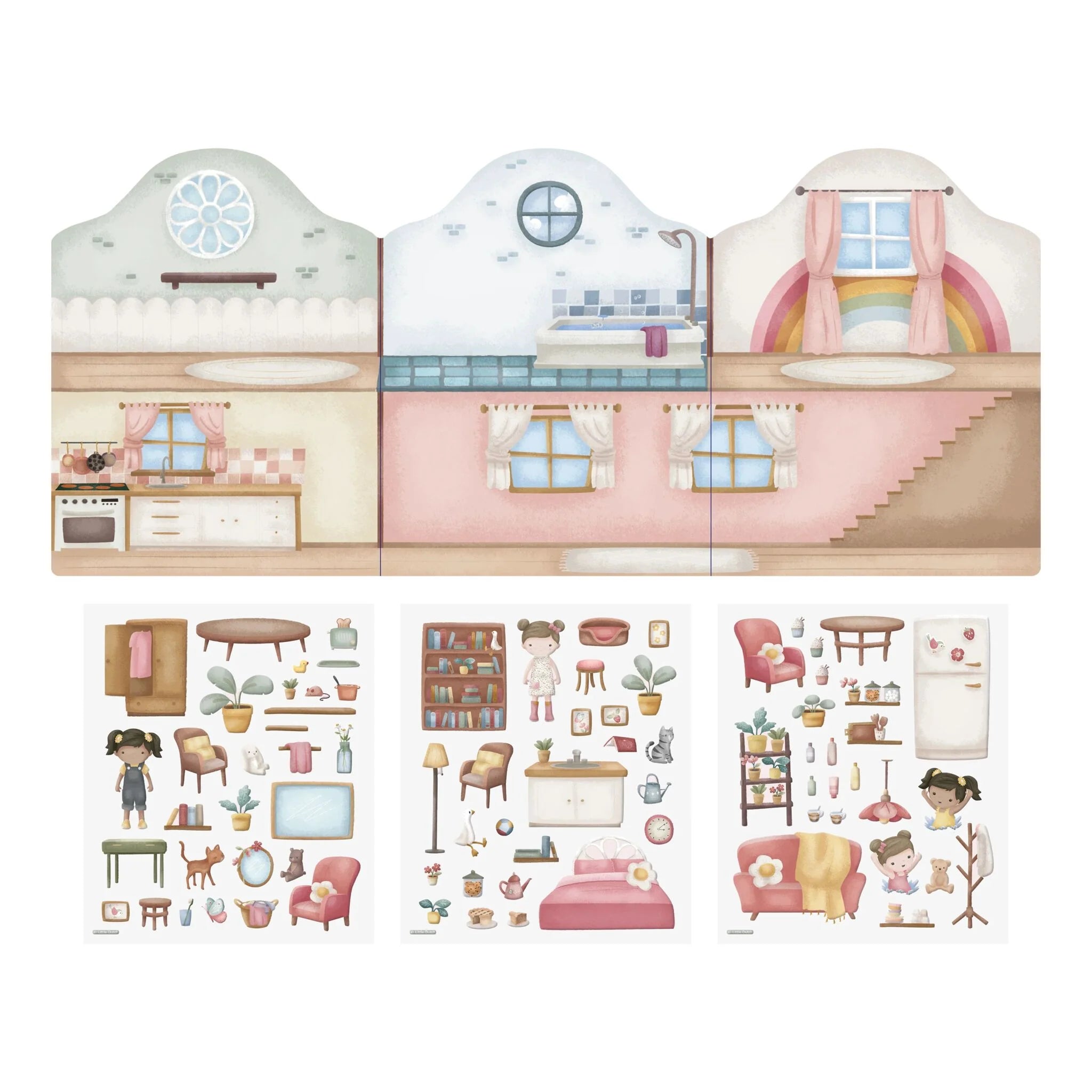 Herbruikbare Stickers - Essentials - Rosa