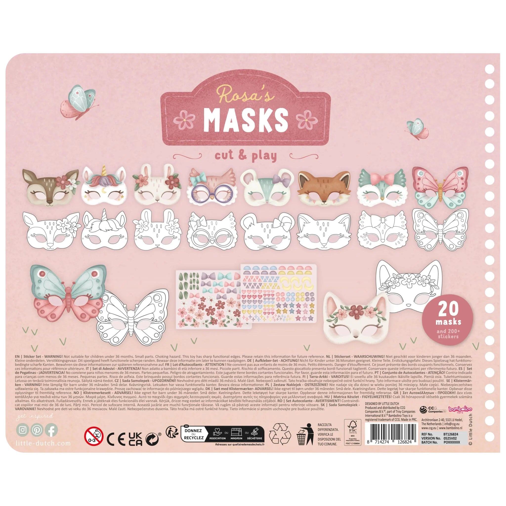 Knutselboek maskers - Rosa