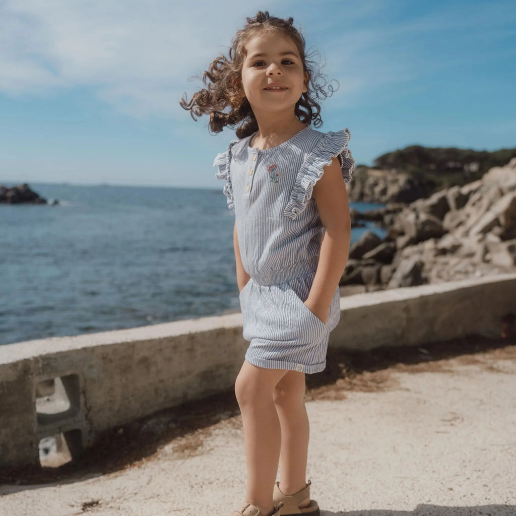 Tuinbroek - Blauw - Denim Blue Stripe