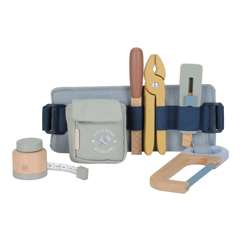 Houten gereedschapsriem - Blauw - Essentials