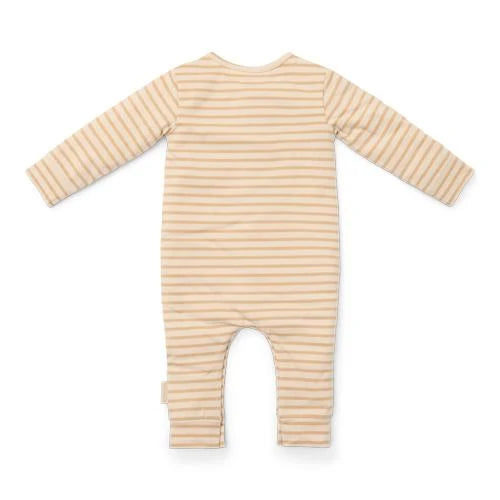 Eendelige pyjama - Zand - Gestreept