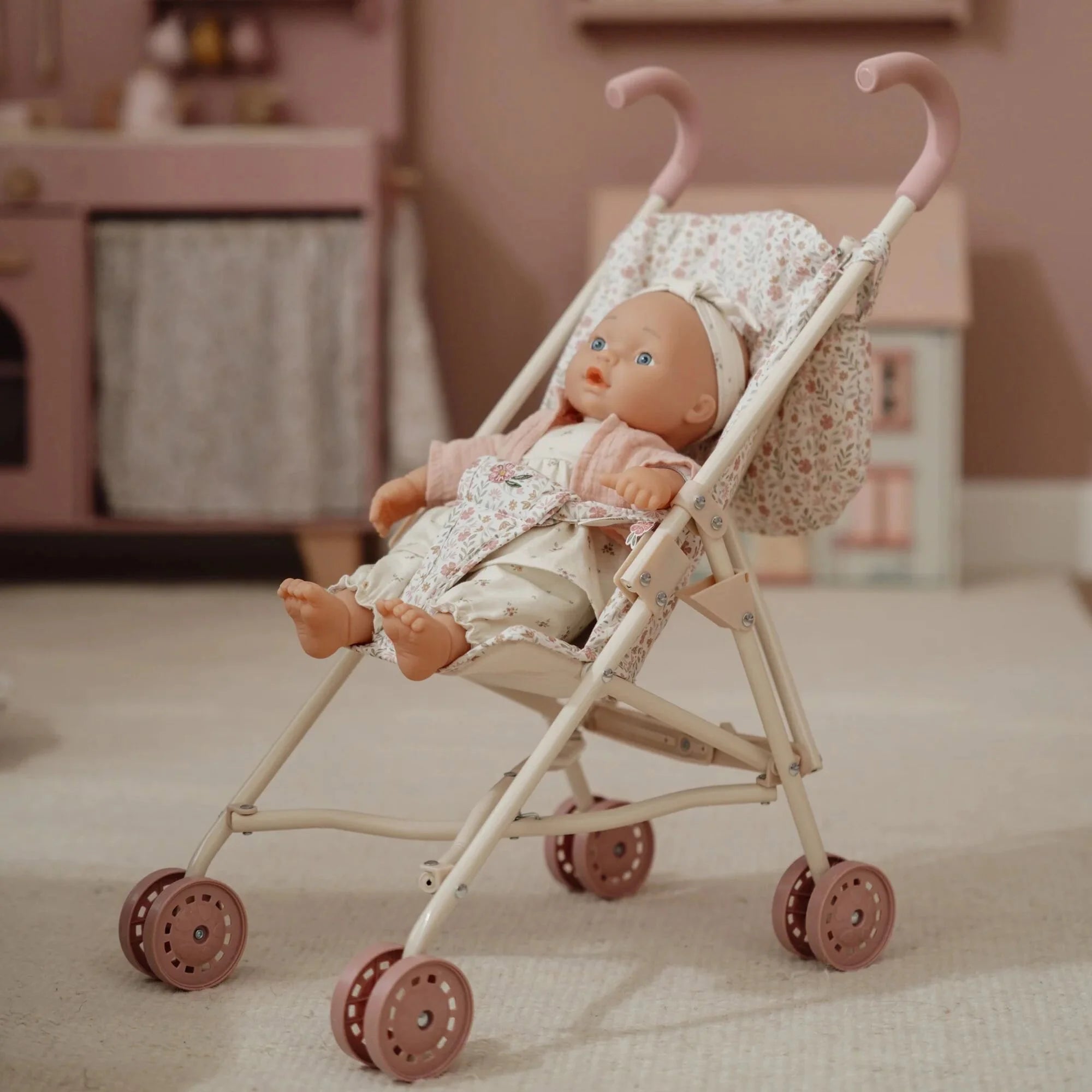 Poppenbuggy – Roze – Essentials – Soft Flowers
