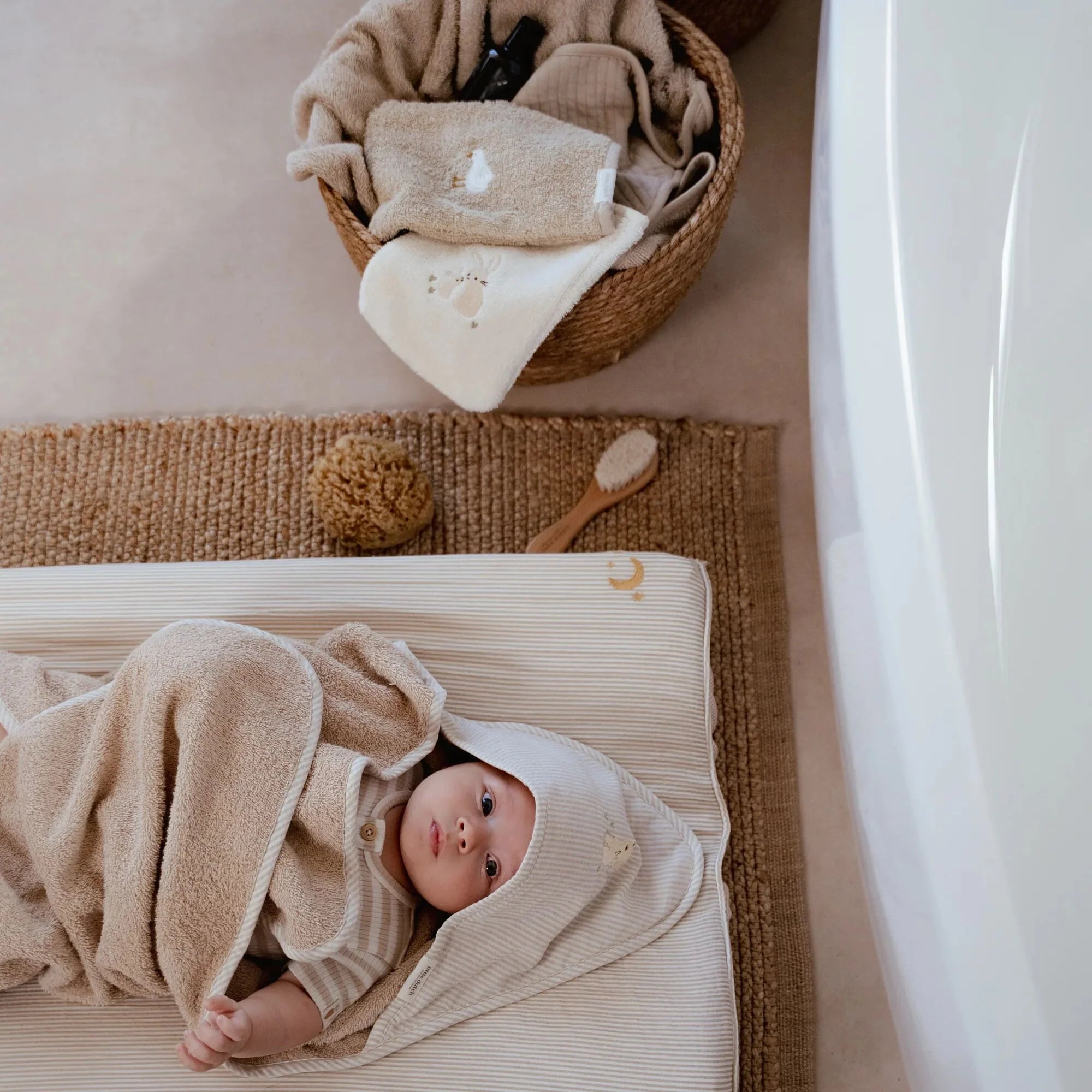 Washandjes set - Wit - Newborn Naturals - Baby Bunny