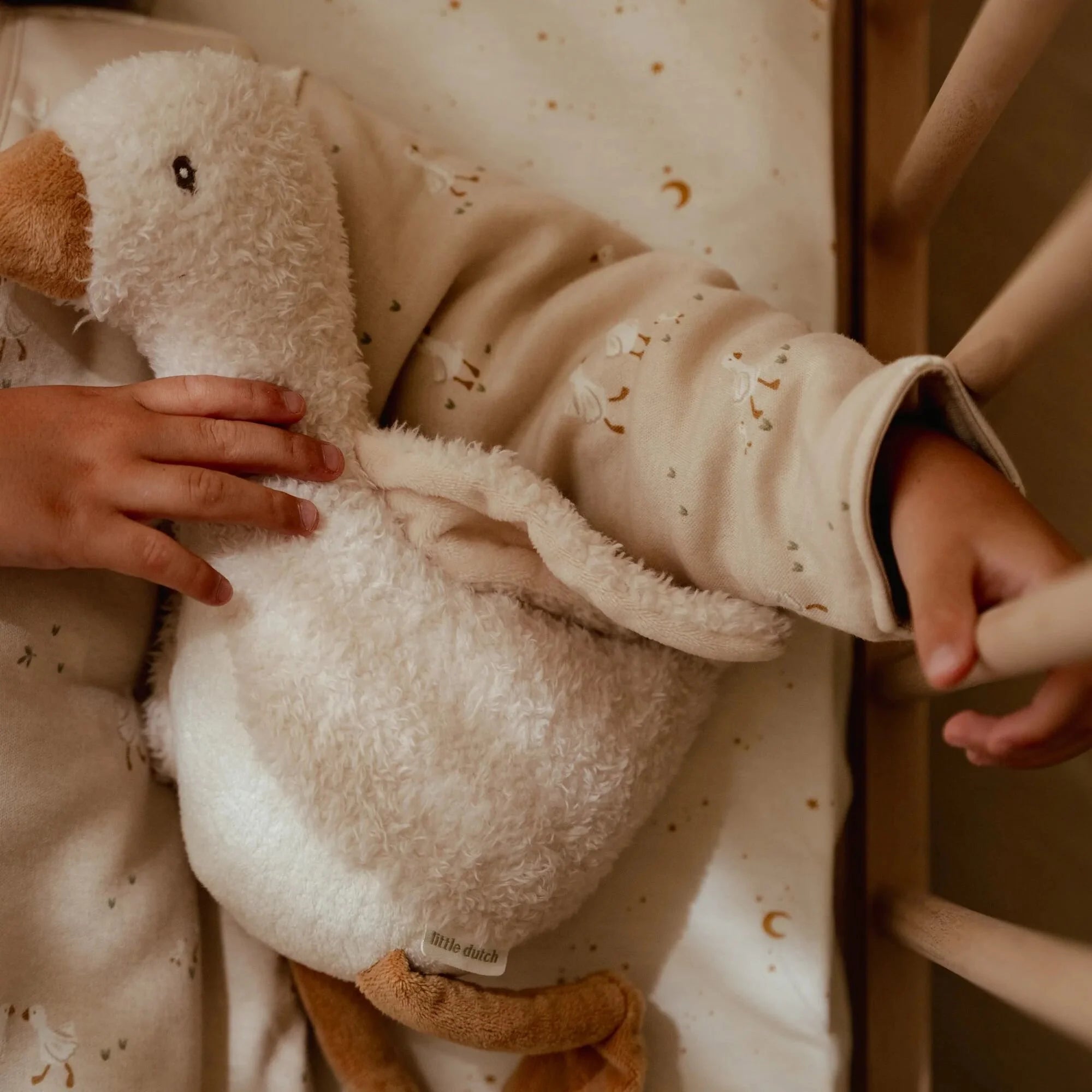 Ledikant hoeslaken - Wit - Newborn Naturals - Little Goose