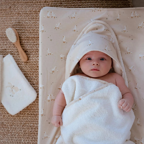 Aankleedkussenhoes - Beige - Newborn Naturals - Little Goose