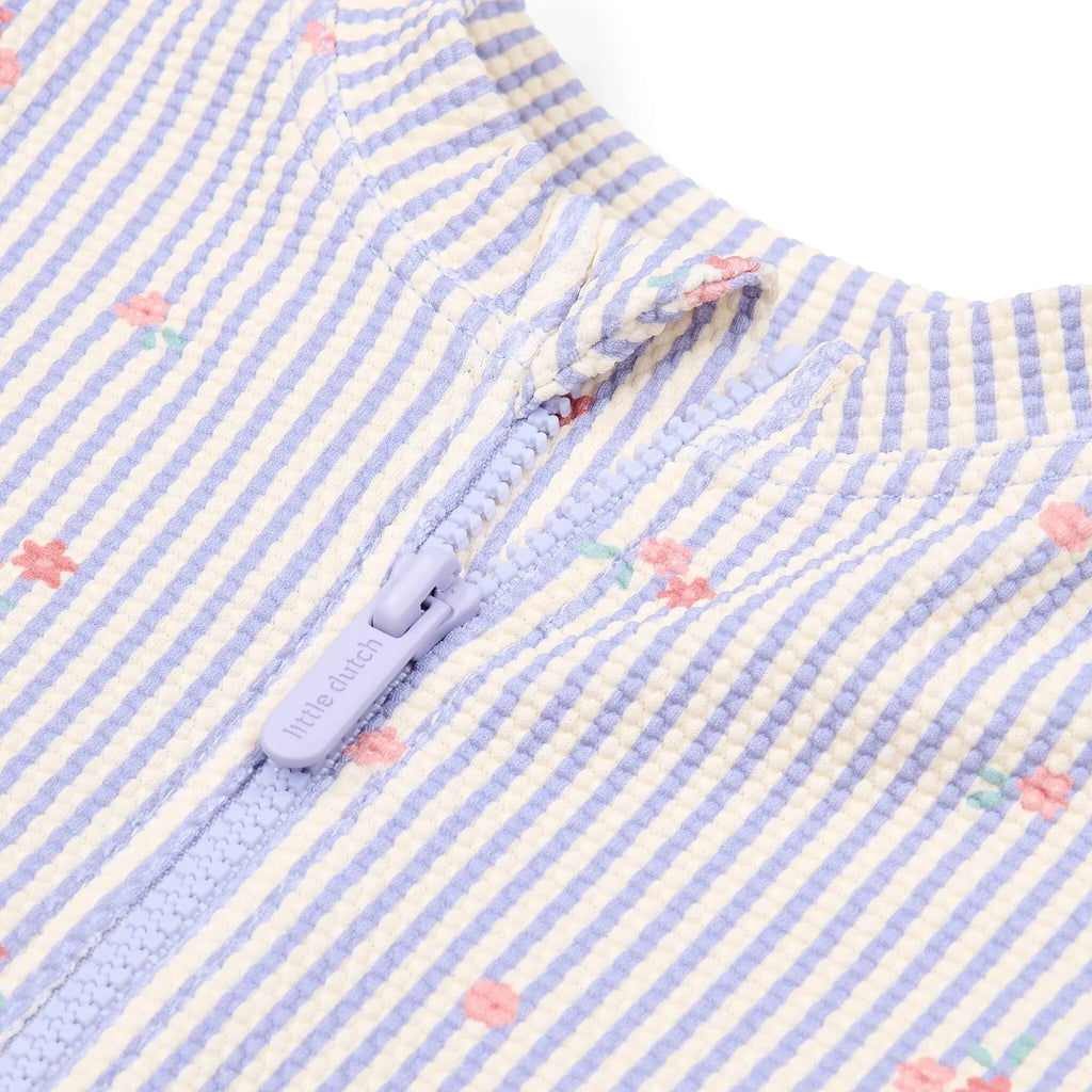 Zwempak lange mouw - UPF 40 - Paars - Dreamy Stripes