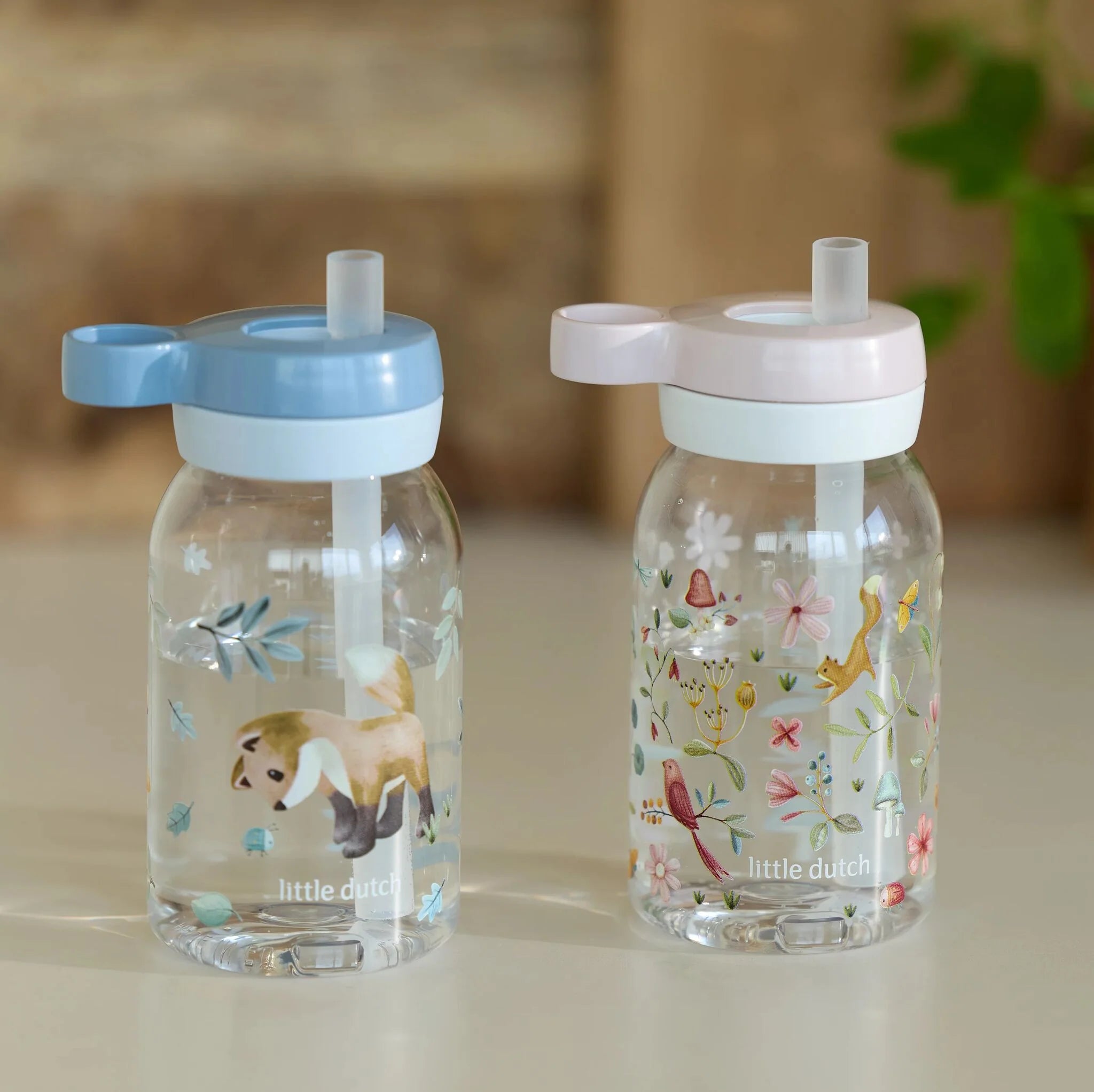 Mepal Drinkfles met rietje 450 ml - Blauw