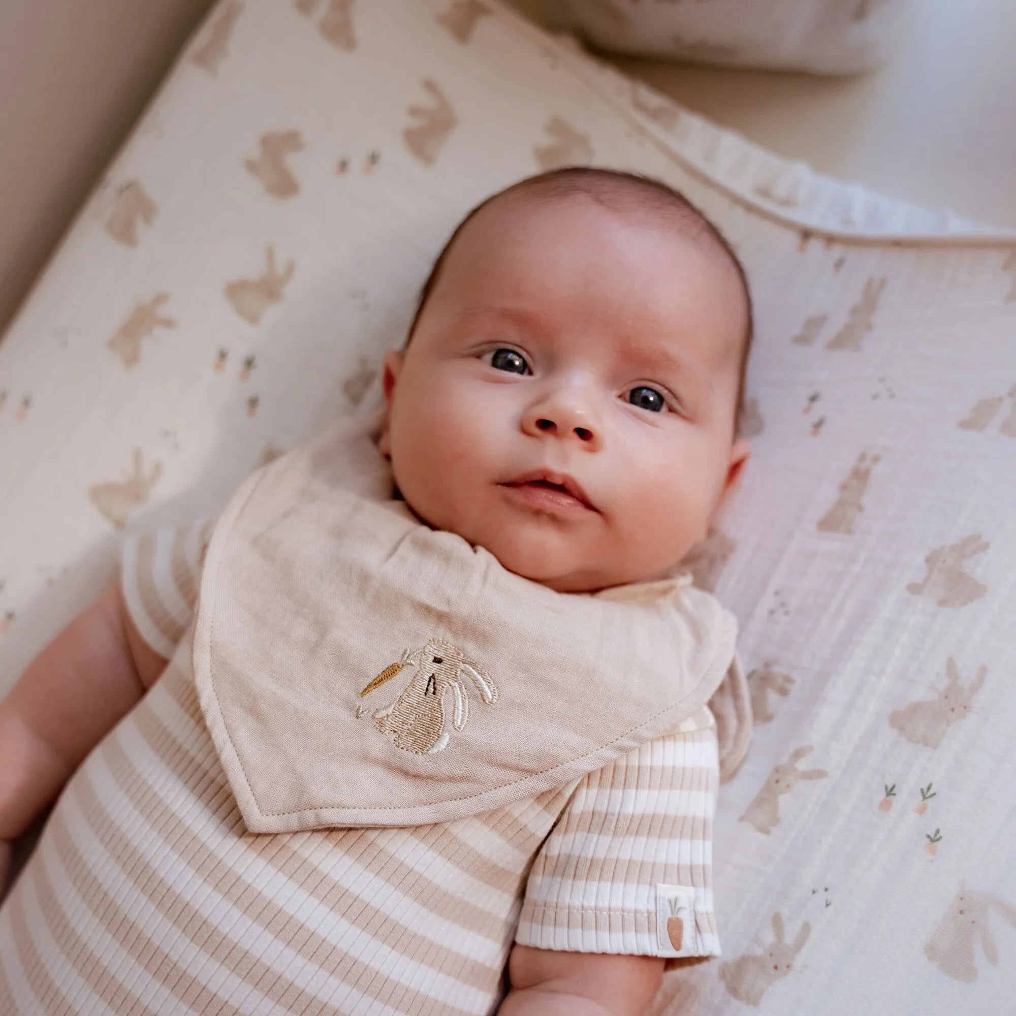 Aankleedkussenhoes - Wit - Newborn Naturals - Baby Bunny