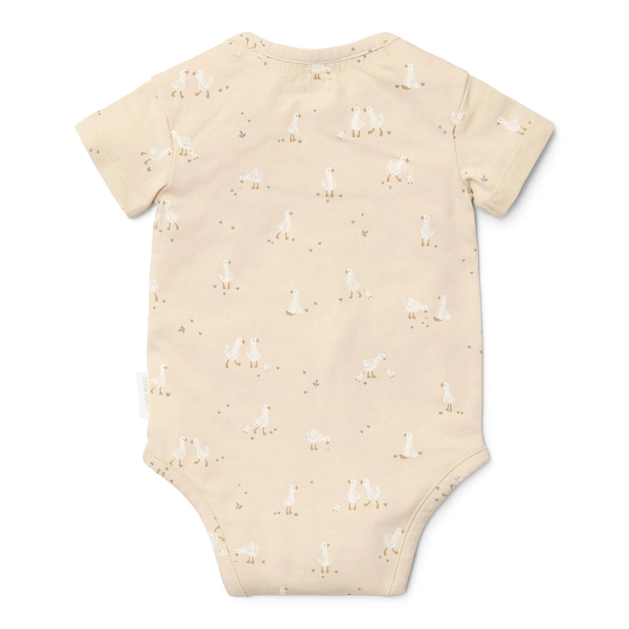 Romper korte mouw - Beige - Newborn Naturals - Little Goose