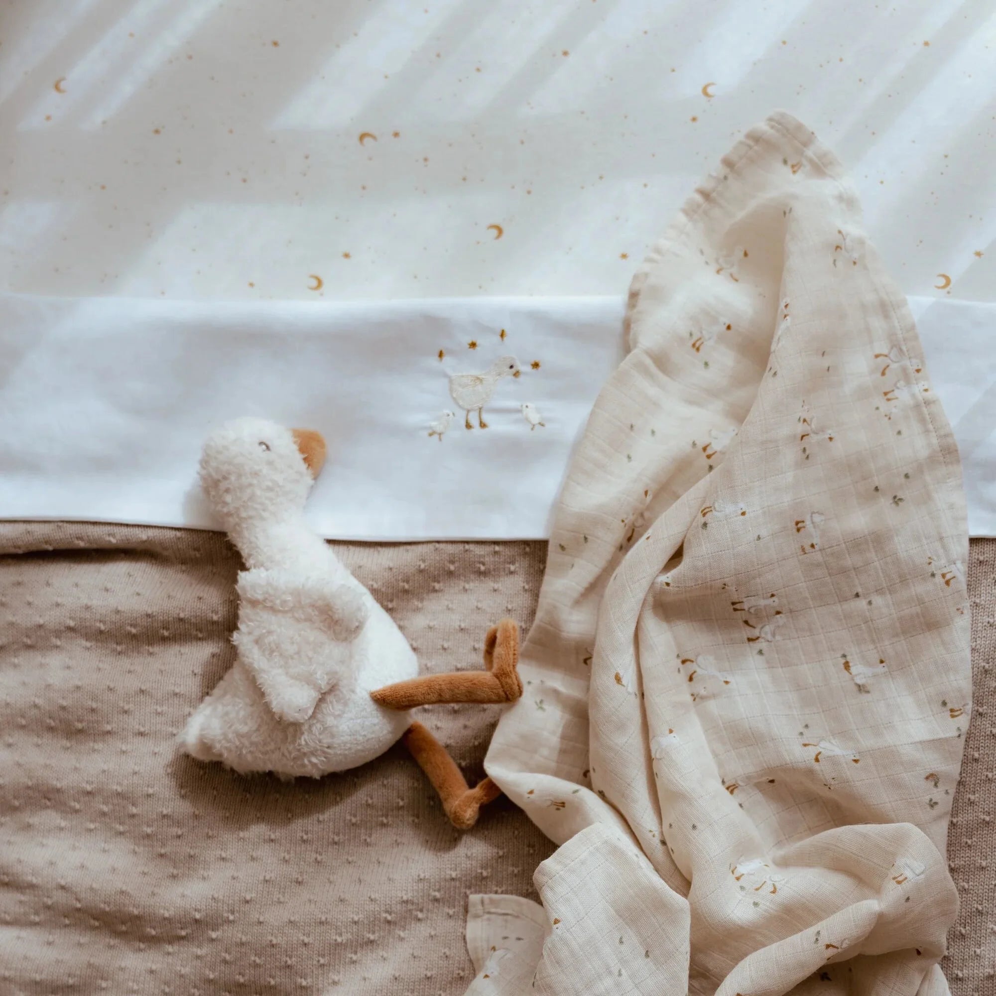 Hoeslaken - Wit - 70 x 140/150 cm - Newborn Naturals - Little Goose